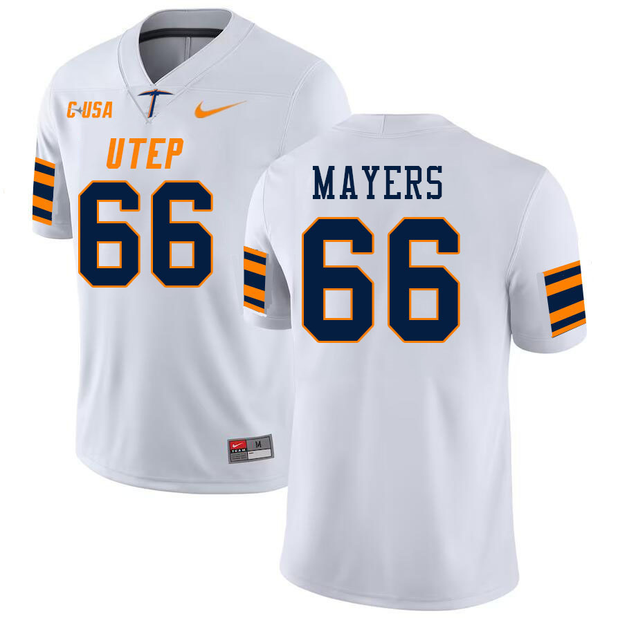 Men-Youth #66 Justin Mayers UTEP Miners 2023 College Football Jerseys Stitched-White